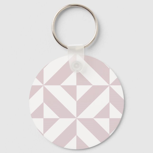 Lilac Lila Geometric Deko Cube Pattern Schlüsselanhänger (Vorderseite)