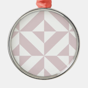Lilac Lila Geometric Deko Cube Pattern Silbernes Ornament