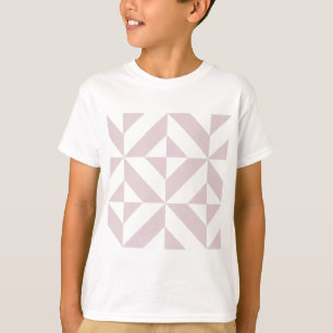Lilac Lila Geometric Deko Cube Pattern T-Shirt