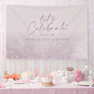 Lilac lila Glitzer Banner