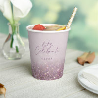 Lilac lila Glitzer Eleganter Geburtstagsbrunch-Chi