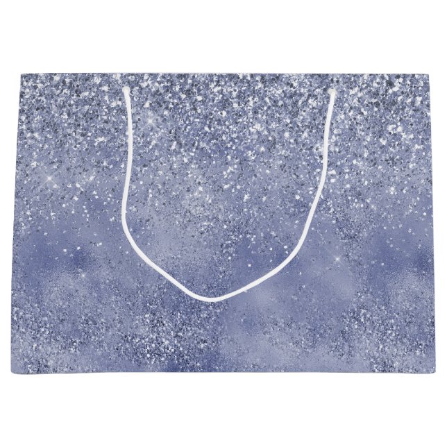 Lilac Lila Glitzer Glitz Funkelglasur Große Geschenktüte (Vorderseite)