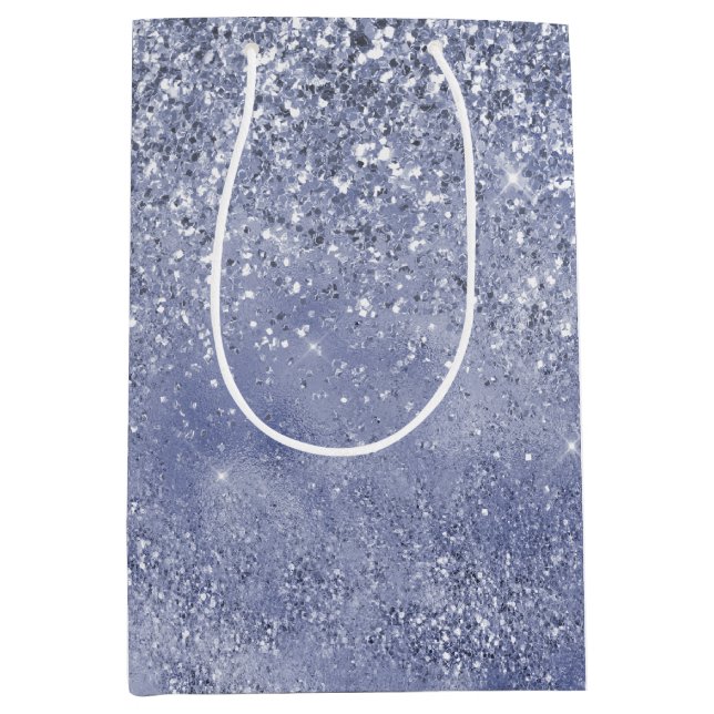 Lilac Lila Glitzer Glitz Funkelglasur Mittlere Geschenktüte (Vorderseite)