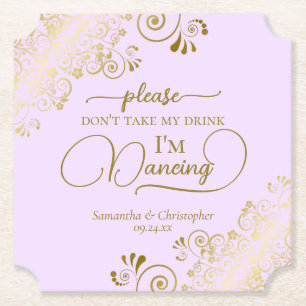 Lilac Lila & Gold Nehmen Sie nicht meine Trinkehe. Untersetzer