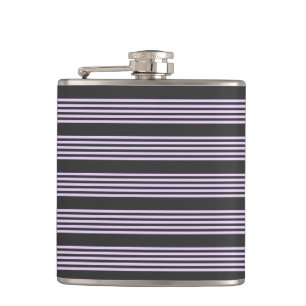 Lilac-lila-Holzkohle-Fünf-Streifen Flachmann