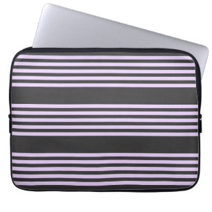 Lilac-lila-Holzkohle-Fünf-Streifen Laptopschutzhülle