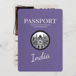 Lilac Lila India Passport Save the Date