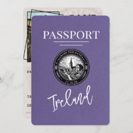 Lilac Lila Ireland Passport Save the Date