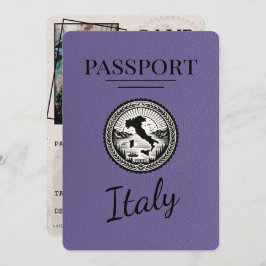 Lilac Lila Italy Passport Save The Date