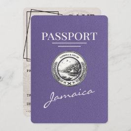 Lilac Lila Jamaica Passport Save the Date