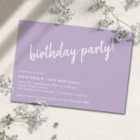 Lilac Lila Lavender | Einfach jedes Alter Geburtst