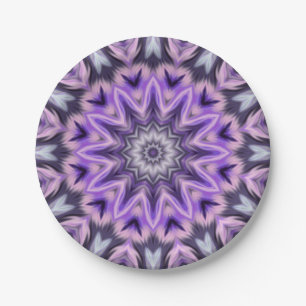 Lilac lila Mandala Pappteller