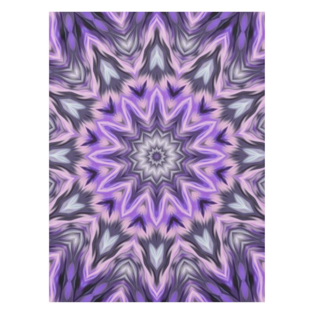 Lilac lila Mandala Tischdecke (Vorderseite)