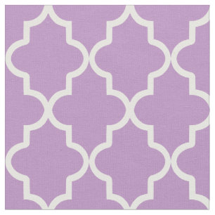 Lilac Lila marokkanisch Quatrefoil Stoff