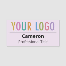 Lilac Lila Mitarbeiter Name Tag Firmenlogo Magneti Namensschild