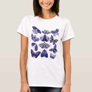Lilac Lila Moth and Butterfly T - Shirt