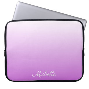 Lilac lila ombre personalisiert name laptopschutzhülle