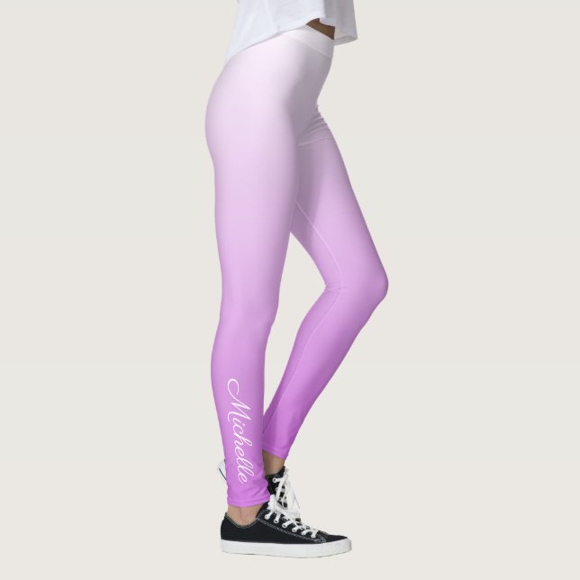 Lilac lila ombre personalisiert name leggings (Rechts)