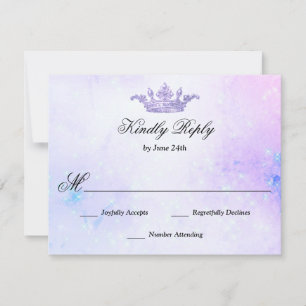 Lilac Lila Quinceanera RSVP Karte