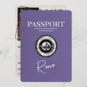Lilac Lila Reno Passport Save the Date