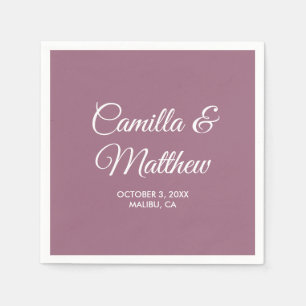 Lilac Lila Romantische Personalisierte Hochzeit Serviette