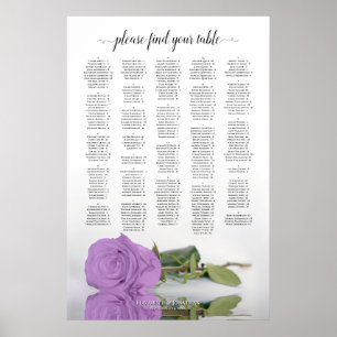 Lilac Lila Rose Chic Alphabetisches Seekartensyste Poster