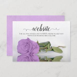 Lilac Lila Rose Elegant Wedding Website Begleitkarte