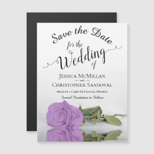 Lilac Lila Rose Wedding Save the Date Magnet