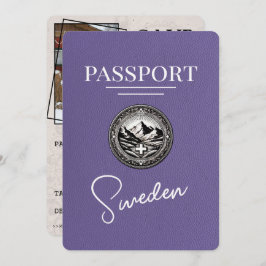 Lilac Lila Sweden Passport Save the Date