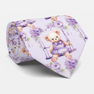 Lilac Lila Teddy Bear Krawatte