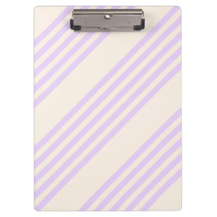 Lilac lila und beige fünf Streifen Klemmbrett