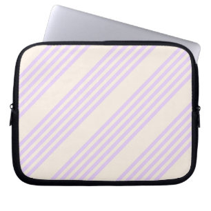 Lilac lila und beige fünf Streifen Laptopschutzhülle
