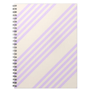 Lilac lila und beige fünf Streifen Notizblock