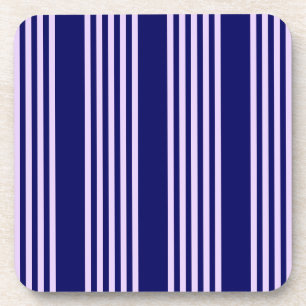 Lilac lila und blau fünf Streifen Muster Getränkeuntersetzer