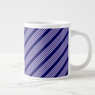 Lilac lila und blau fünf Streifen Muster Jumbo-Tasse