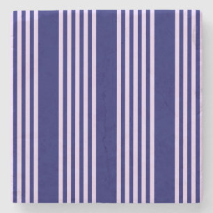 Lilac lila und blau fünf Streifen Muster Steinuntersetzer