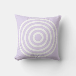 Lilac Lila- und Weißkreisdesign Kissen