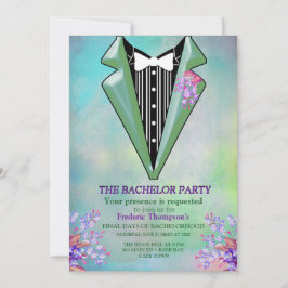 Lilac Lila Vergessen-me-not-Bachelor Party Einladung