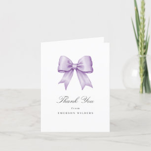 Lilac Lila Vintag Satin Bow Dankeschön-Karte Dankeskarte