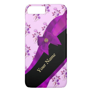 Lilac lila Vintages Blumenmuster iPhone 8 Plus/7 Plus Hülle