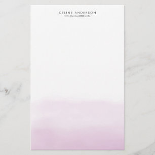 Lilac Lila Watercolor Ombre Gradient Custom Briefpapier