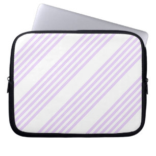 Lilac-lila-weiß-Streifen Laptopschutzhülle