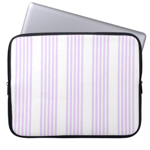 Lilac-lila-weiß-Streifen Laptopschutzhülle