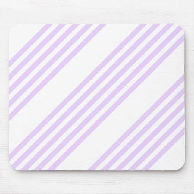 Lilac-lila-weiß-Streifen Mousepad (Vorne)