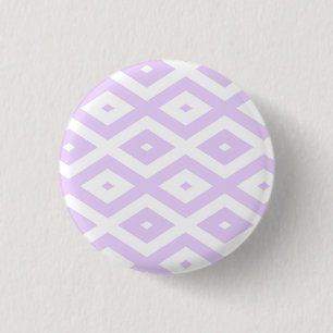 Lilac-lila-weißes Diamantmuster Button