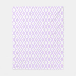 Lilac-lila-weißes Diamantmuster Fleecedecke