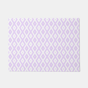 Lilac-lila-weißes Diamantmuster Fußmatte