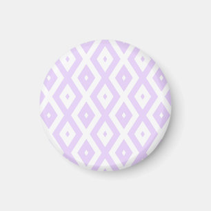 Lilac-lila-weißes Diamantmuster Magnet