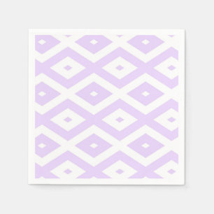Lilac-lila-weißes Diamantmuster Serviette