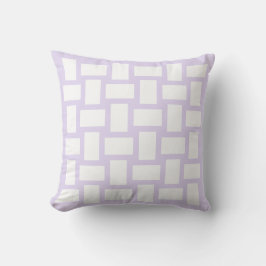 Lilac Lila & White Weave Design Kissen